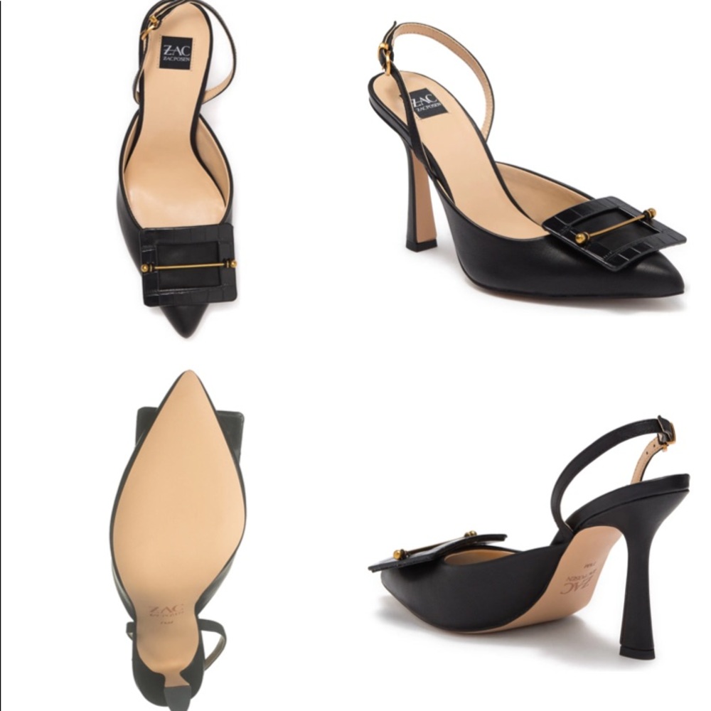 NEW! Zac Posen Black Nena Heel Sz 6 - NWT